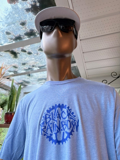 Blue logo on Blue 50/50 Cotton blend T-shirt - XL