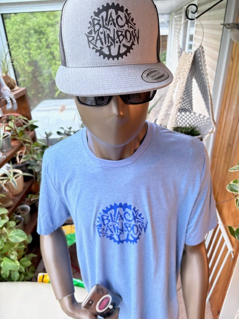 Blue logo on Blue 50/50 Cotton blend T-shirt - XL