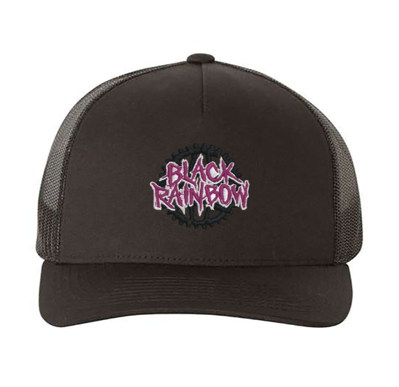 Black Rainbow Trucker Hat - snapback